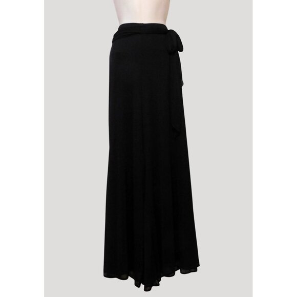 Blu Sage Pants - Blu Sage Dressy Pants Womens XL Black Wide Leg Sheer Overlay